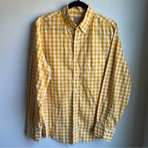 J. Crew Yellow Checkered Men's Shirt